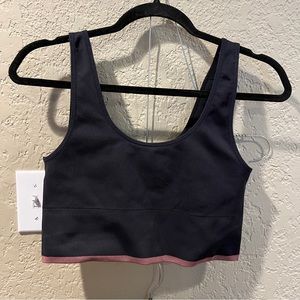 Outdoor Voices SeamlessRib Longline Bra Black